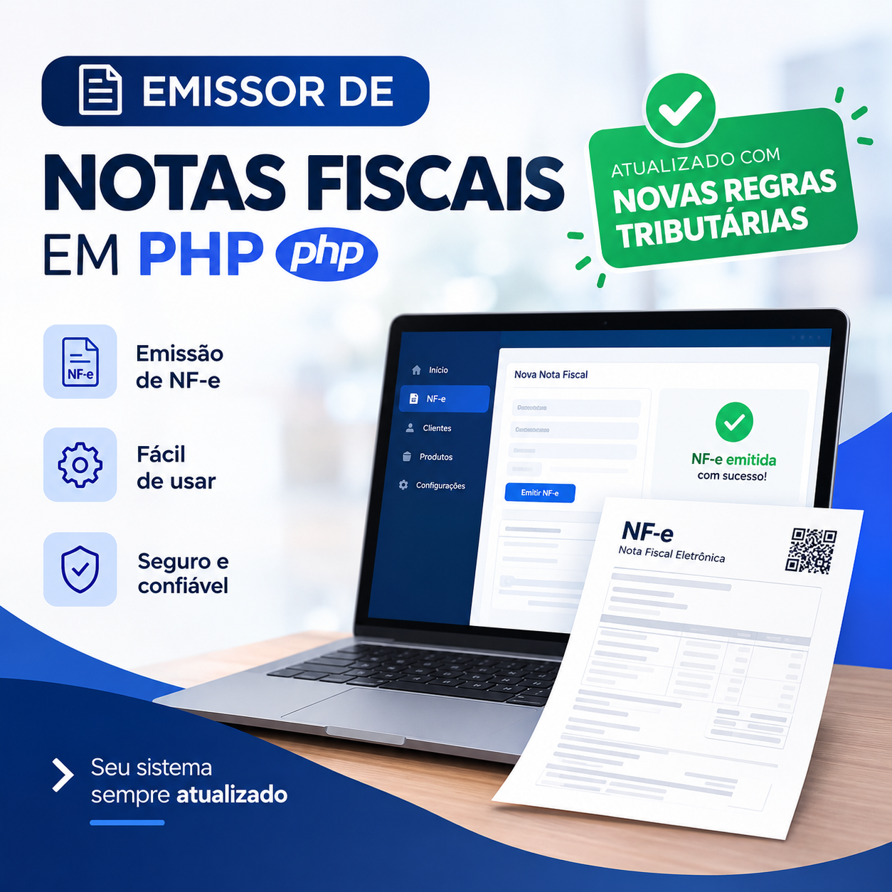 Emissor NF-e e NFC-e 2026 em PHP | API Direta com a SEFAZ | Base SPED-NFe Atualizada