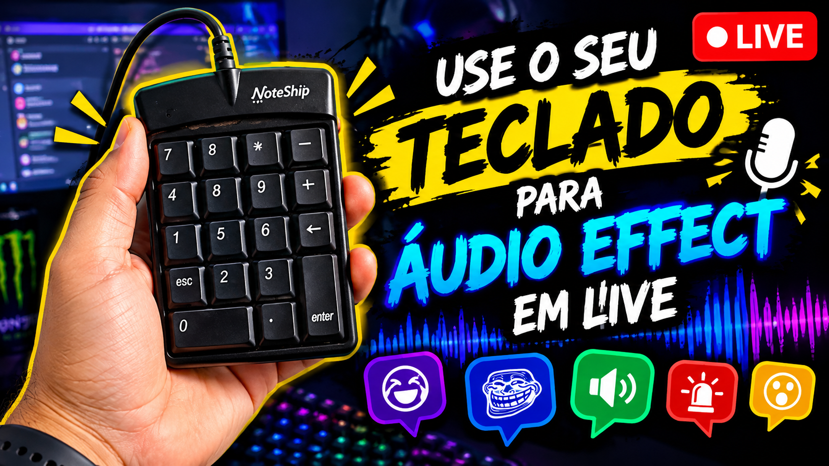 Áudio efect pelo teclado numérico com Python